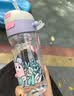 babycare儿童水杯二合一户外运动水杯吸管杯直饮幼儿园水壶600mL上学专用 实拍图