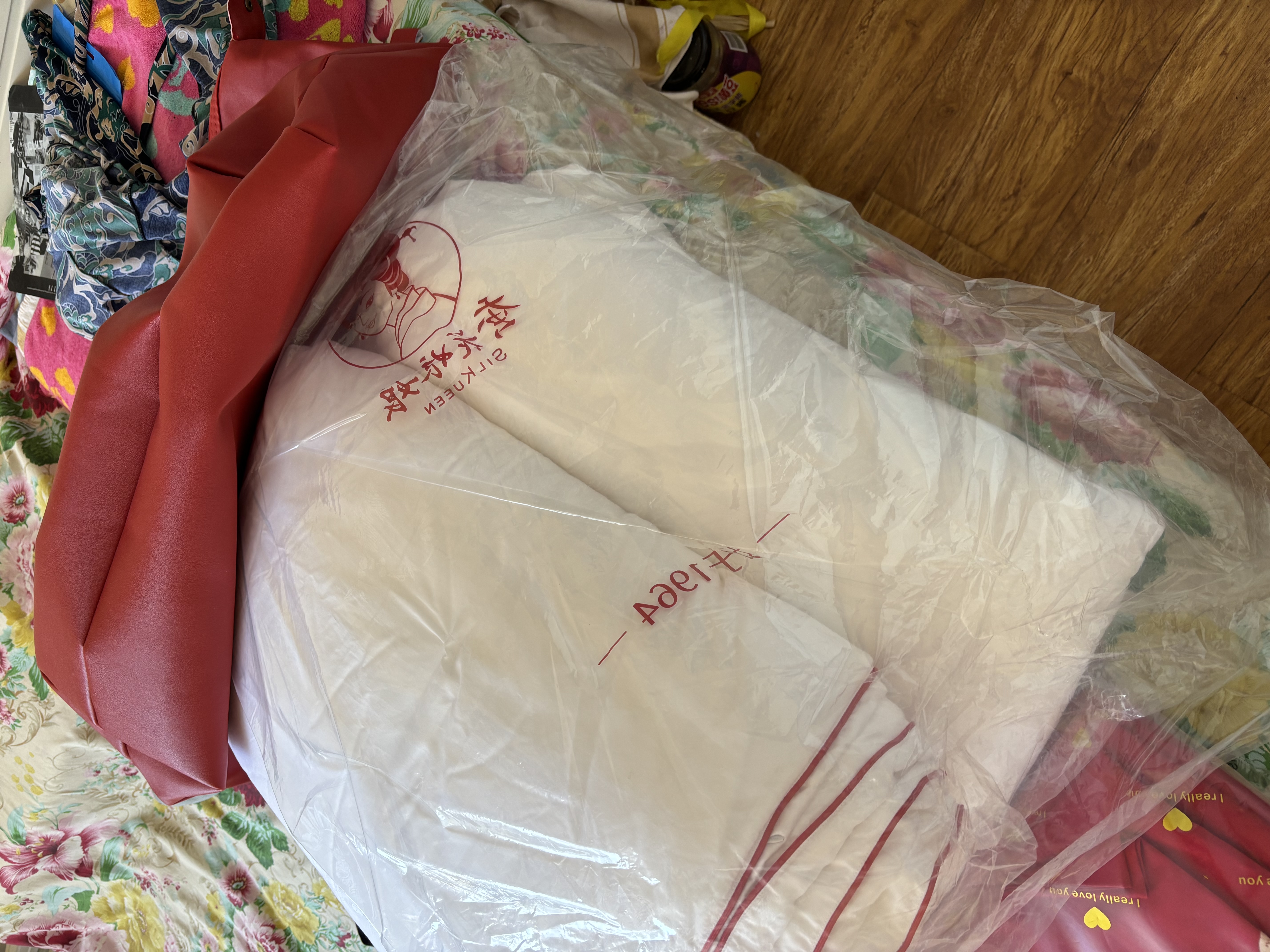 蚕花娘娘【礼韵】100%臻品桑蚕丝被子芯四季子母丝重2+4斤220*240cm【白】 实拍图