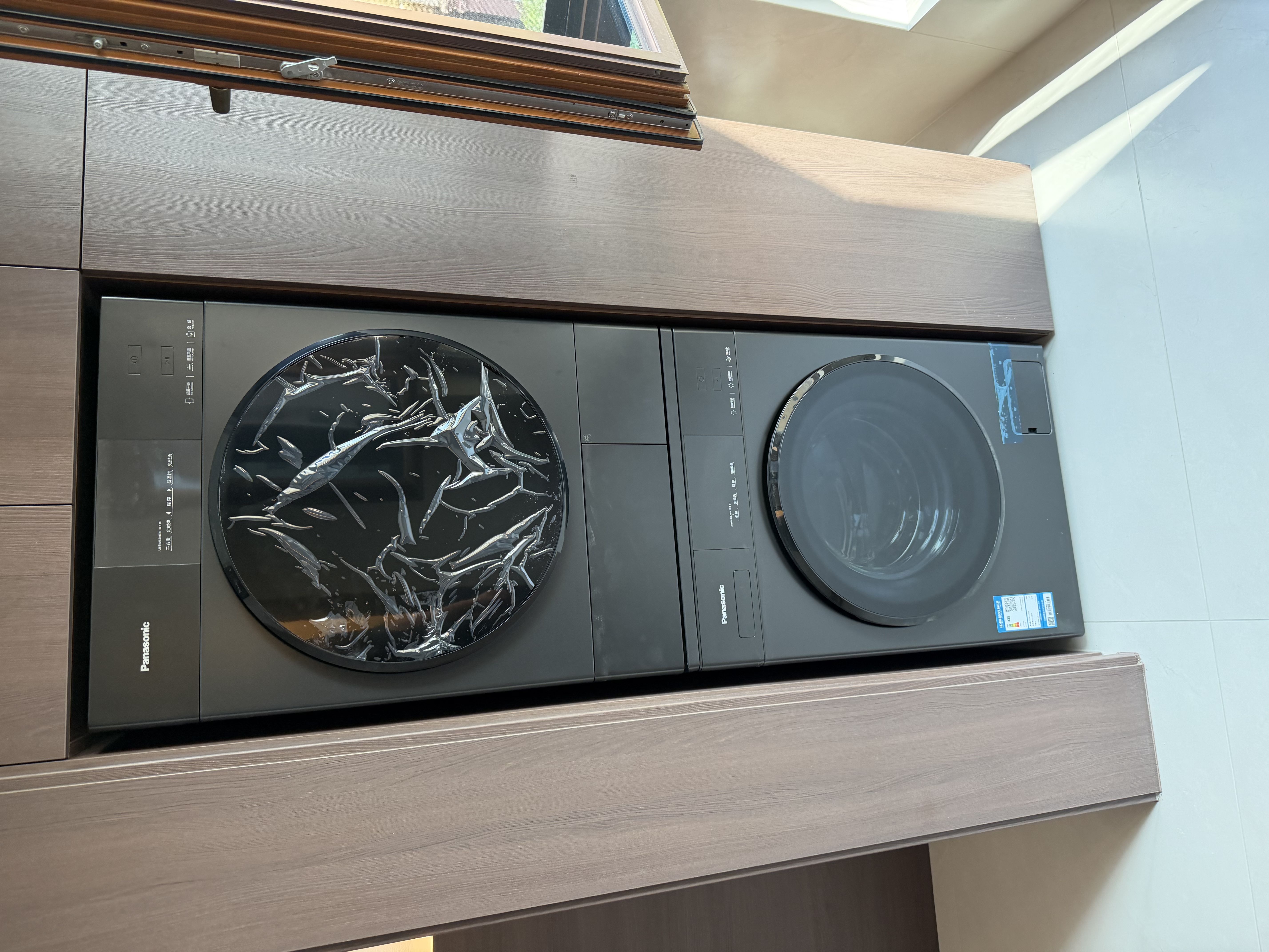 松下（Panasonic）白月光5.0洗烘套装黑 10KG滚筒洗衣机全自动+10KG变频热泵烘干机 家用超薄全嵌专业除毛81J1+F2JR1 实拍图