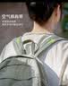 爱华仕休闲双肩包简约时尚背包女大容量学生书包运动包男通勤包绿色 实拍图