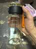京东京造 水杯 运动大容量儿童吸管杯子学生 【PPSU黄金树脂】黑橙550mL 实拍图