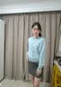 雾道针织衫女外套毛衣女款2026新款秋款女上衣洋气款撞色针织开衫 实拍图