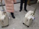 莎米特万向轮拉杆箱18英寸男女行李箱小型商务轻登机箱PC338TC防刮米白 实拍图