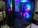 SAHARA 撒哈拉逆行者301电脑机箱台式主机迷你水冷静音小机箱（支持matx\/itx） 黑色 支持MATX主板 机箱+5个寒冰140彩虹风扇（14CM) 实拍图