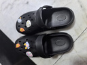 名创优品（MINISO）洞洞鞋男女款EVA夏外穿沙滩凉鞋防滑踩屎感包头情侣 黑色+海星 实拍图