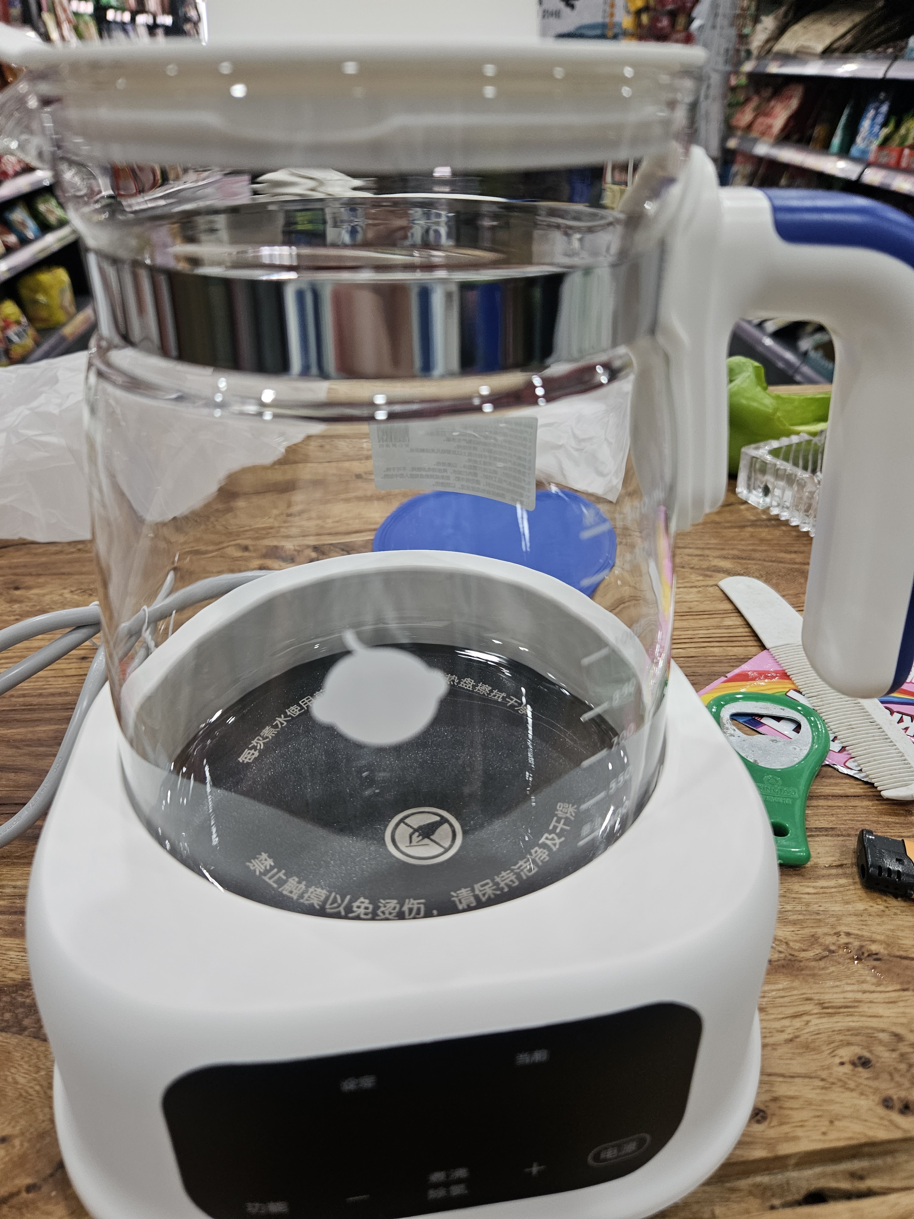babycare全玻璃恒温壶 婴儿泡奶机恒温水壶冲泡奶多功能烧水壶1.3L 实拍图