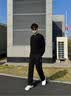 回力裤子男秋季宽松百搭休闲裤男运动透气阔腿裤男士直筒男裤黑色XL 实拍图