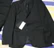 海派浩宇西服套装男修身商务正装西装面试职业装结婚礼服新郎伴郎服 加宽黑色二扣【西服+西裤】 XL (175) 【55-65KG】 实拍图