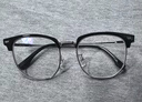 蔡司（ZEISS）镜片近视眼镜框男半框防蓝光辐射可配带散光度数眼睛女钛合金镜架 升级钛材 黑银 眼镜框 实拍图