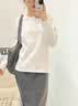 【两件装】JEEP吉普长袖T恤男上衣服男士春秋季新款商务青年纯棉简约休闲圆领百搭学生男女装情侣打底衫 2301灰色+2301白色 XL（建议120-130斤） 实拍图