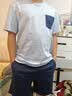 京东京造纯棉睡衣男士夏季短袖短裤套装10A抗菌26新款情侣家居服蓝色XL 实拍图