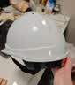 伟光ABS安全帽  V型新国标透气款 防砸耐穿刺 Y型下颏带工地建筑头盔 白色旋钮式 实拍图