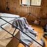 衣架落地卧室家用双杆晾衣架挂衣架子室内衣服衣帽架加粗阳台衣杆 130cm黑【双杆+双层置物】带轮 实拍图