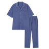 京东京造【天丝抗皱】天丝棉睡衣男睡衣夏季情侣家居服套装 靛蓝L 实拍图