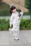 G.duck小黄鸭labubu衣服女童套装春秋儿童秋装宝宝外套裤子网红两件套潮 灰色 100 cm 实拍图