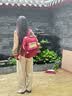viney双肩包书包女百搭大容量初中生高中大学生背包大学生15英寸电脑包 【红色】高颜值通勤时尚通勤旅行包+青蛙挂件 实拍图