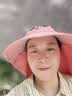 牧萌儿童防晒帽男女童防紫外线遮阳帽户外空顶渔夫帽 立体粉色萌兔 实拍图