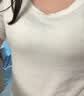 浪莎女士T恤女秋季薄款显瘦圆领螺纹纯色打底百搭透气女士休闲短袖 实拍图