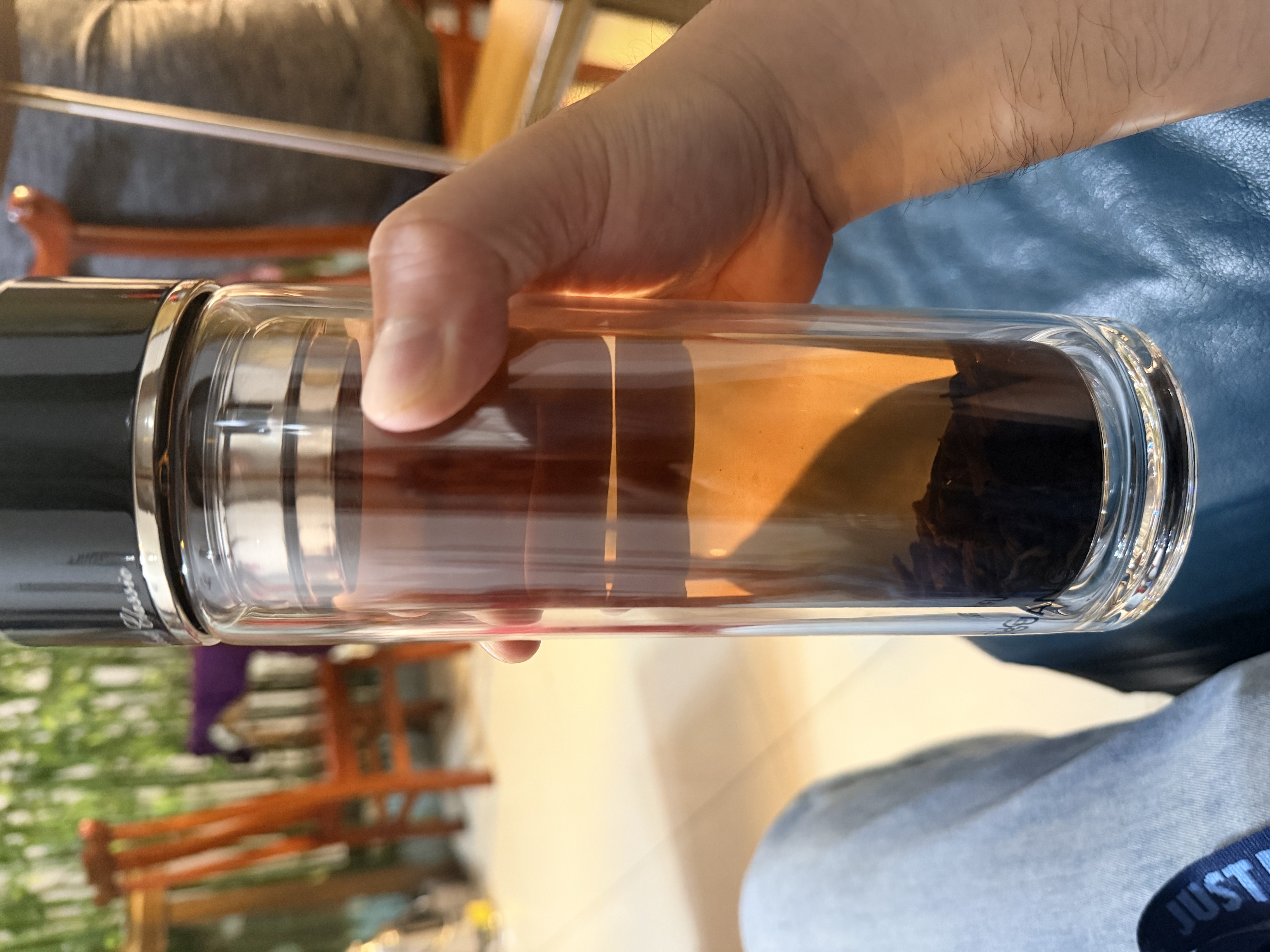 富光抗菌玻璃杯 双层高硼硅泡茶杯子 茶水分离杯 车载水杯男女士400ml 实拍图