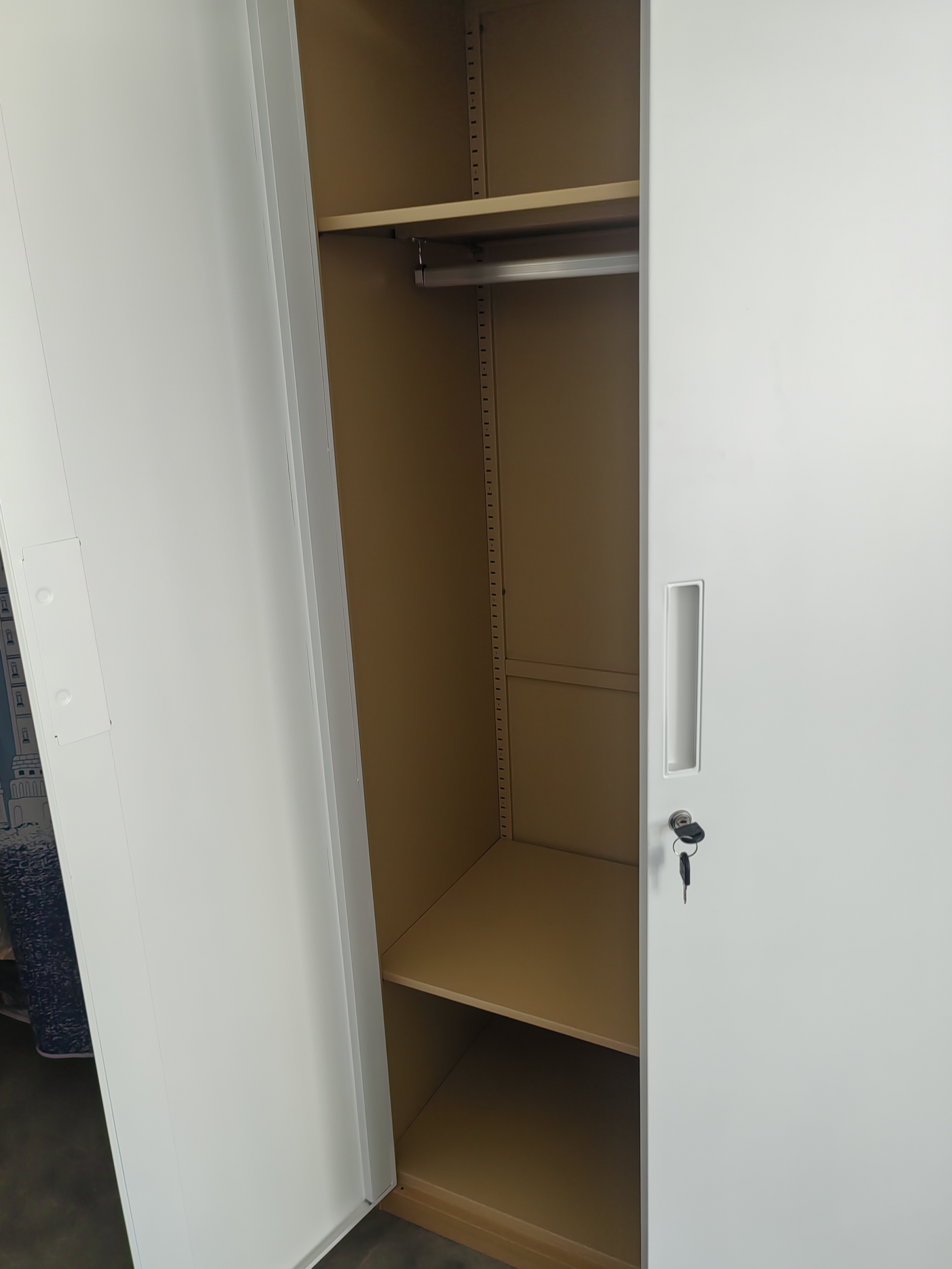 金经金属钢制衣柜主卧室家用出租房铁艺落地柜环保铁皮儿童衣橱长0.9米 实拍图
