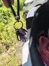 高档太空人钥匙链情侣卡通可爱高级汽车钥匙扣男生钥匙圈精致礼品 【紫】太空人+编织绳+平安牌 实拍图