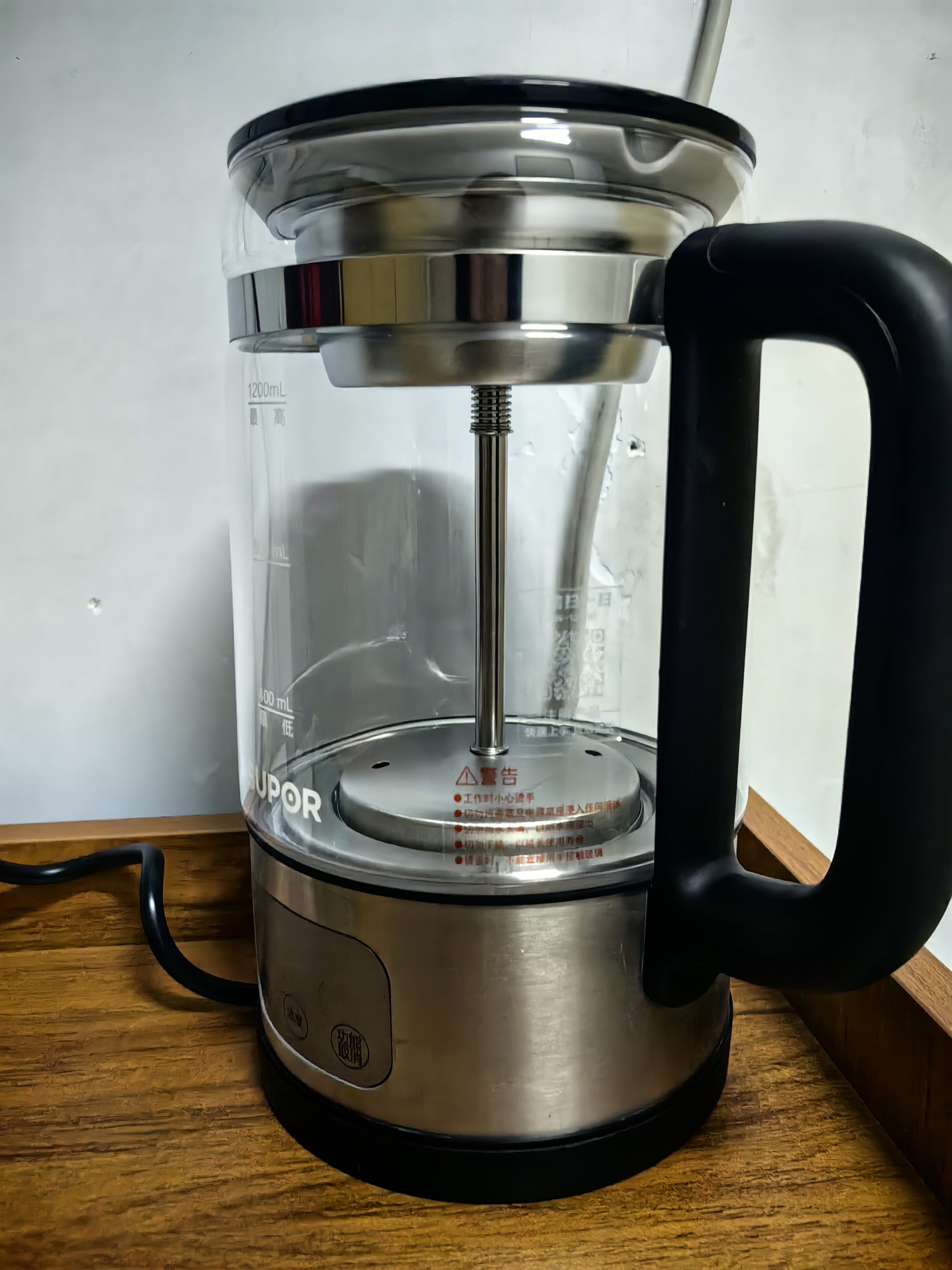 苏泊尔（SUPOR）养生壶泡茶烧水壶煮茶器保温煮茶壶喷淋式蒸茶壶泡茶壶316L不锈钢电热水壶SW-12C10 实拍图