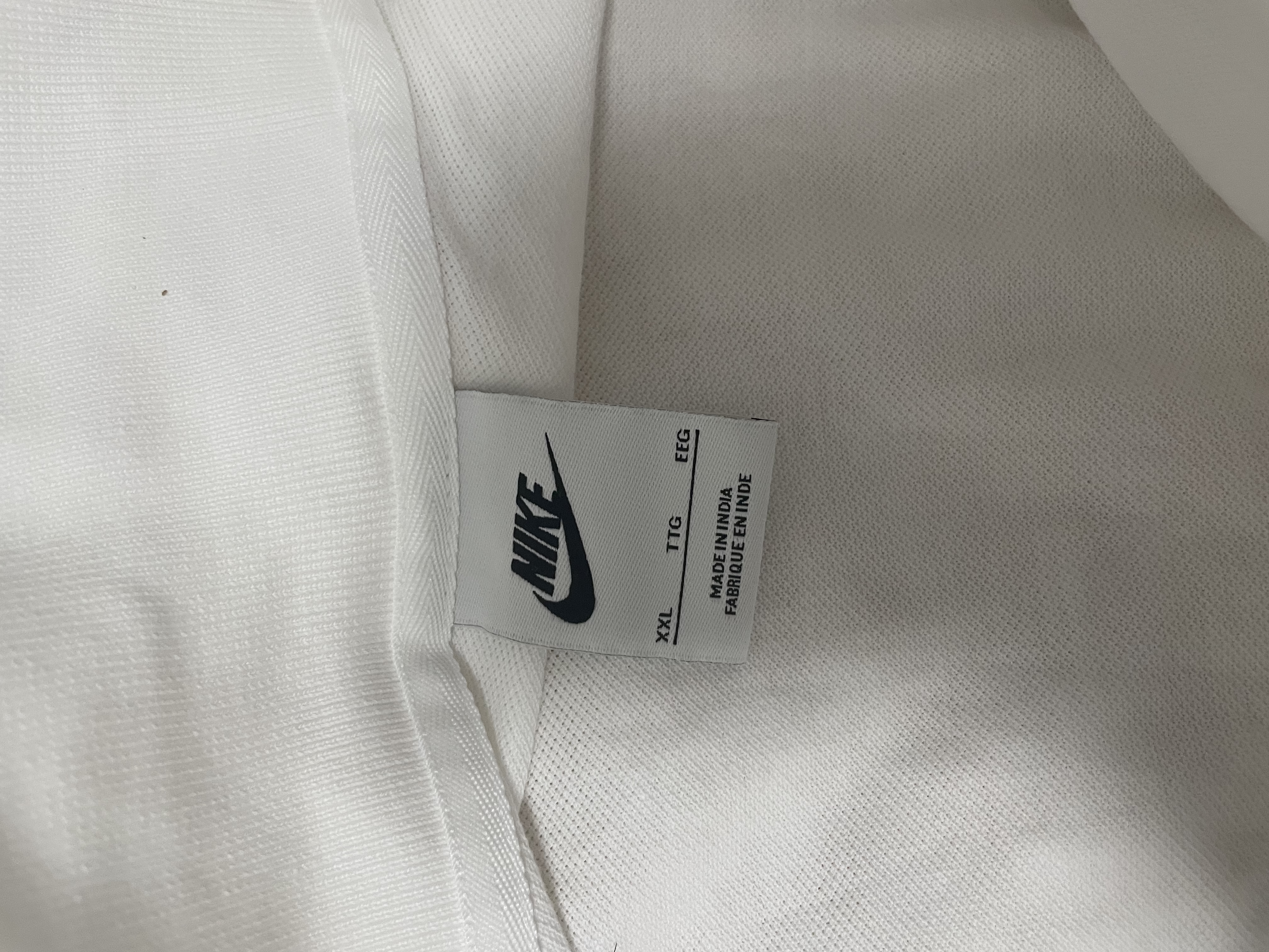 耐克(NIKE)男短袖T恤  POLO衫 纯棉 运动休闲简约 FN3895-100 白XXL 实拍图