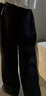 7家优品微喇休闲裤子男春秋夏季款潮流宽松直筒柳叶弯刀西裤911黑色 XL 实拍图