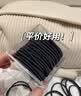 优家（UPLUS）皮筋头绳【100根】发绳发圈高弹力橡皮筋扎头发发饰皮套黑色 实拍图