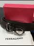 菲拉格慕（Ferragamo）腰带男士商务双面板扣皮带牛皮 3.5CM宽 送男友父亲节礼物礼盒装 黑棕荔枝纹/枪色扣679710-689134 实拍图