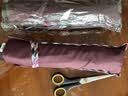 天堂伞 加大雨伞三折 经典商务伞格纹10骨加大雨伞男女 暗紫红 实拍图