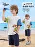 迪士尼（Disney）男女童短袖t恤2026夏新品亲子装儿童短袖T百搭短袖t恤蓝绿 130 实拍图