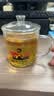 全度（Quandu） 玻璃茶杯玻璃茶缸水杯家用加厚大容量玻璃茶杯带把带盖玻璃杯 广阔天地700ML款 实拍图