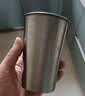 美厨（MAXCOOK）304不锈钢水杯 啤酒杯防摔果汁杯冷饮杯泡茶口杯500ml*2个MCB3772 实拍图