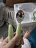 babycare儿童餐具辅食碗注水保温碗不锈钢叉勺宝宝吃饭喝水周岁礼盒绿饭盒 实拍图
