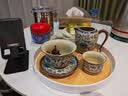 不拙汝窑三才盖碗青花瓷茶碗防烫茶具分茶器带茶漏过滤网盖碗三件套 实拍图