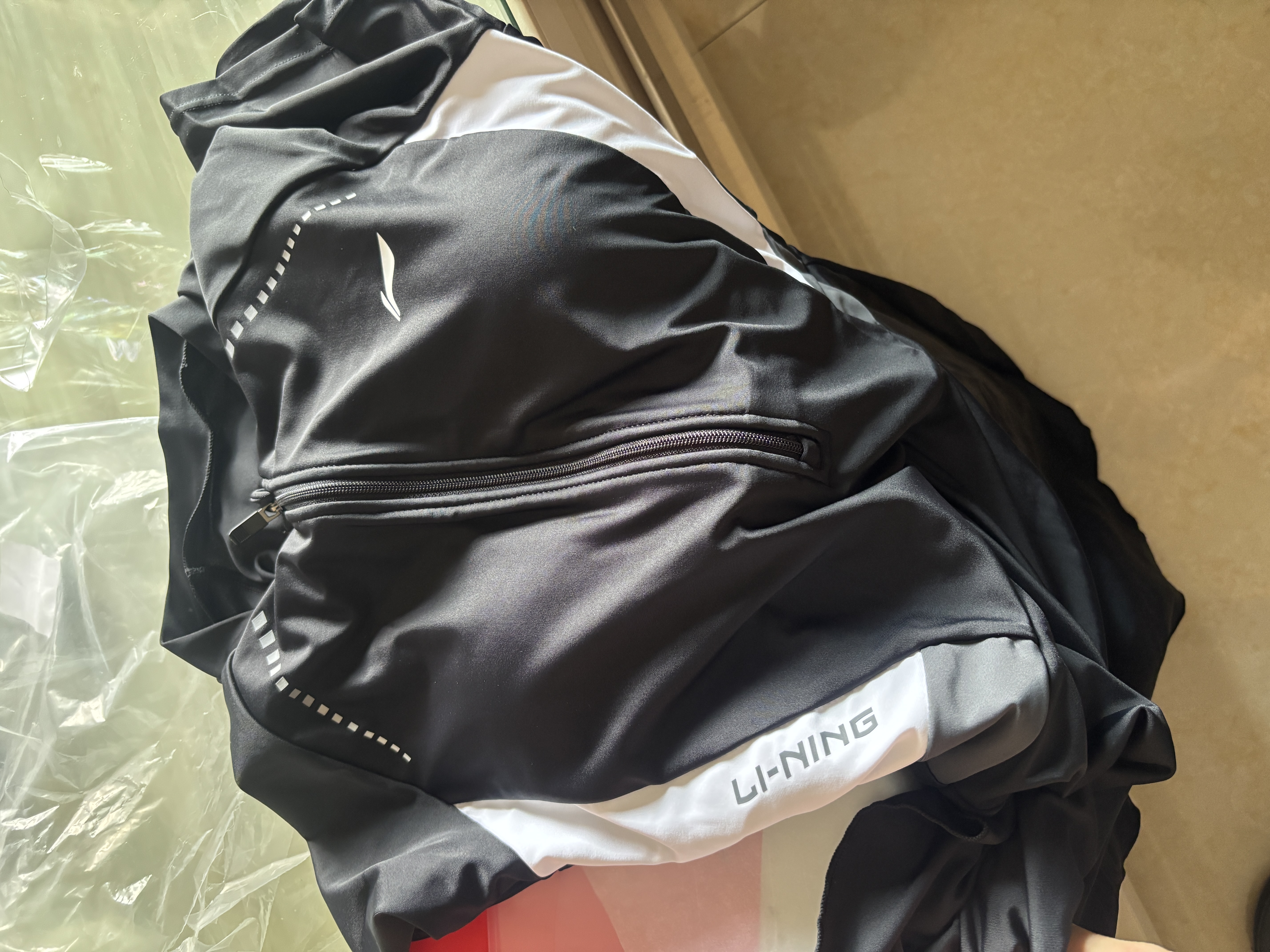 李宁（LI-NING）泳衣女连体裙式游泳衣遮肚显瘦抗氯速干玩水度假泳装546黑色L 实拍图