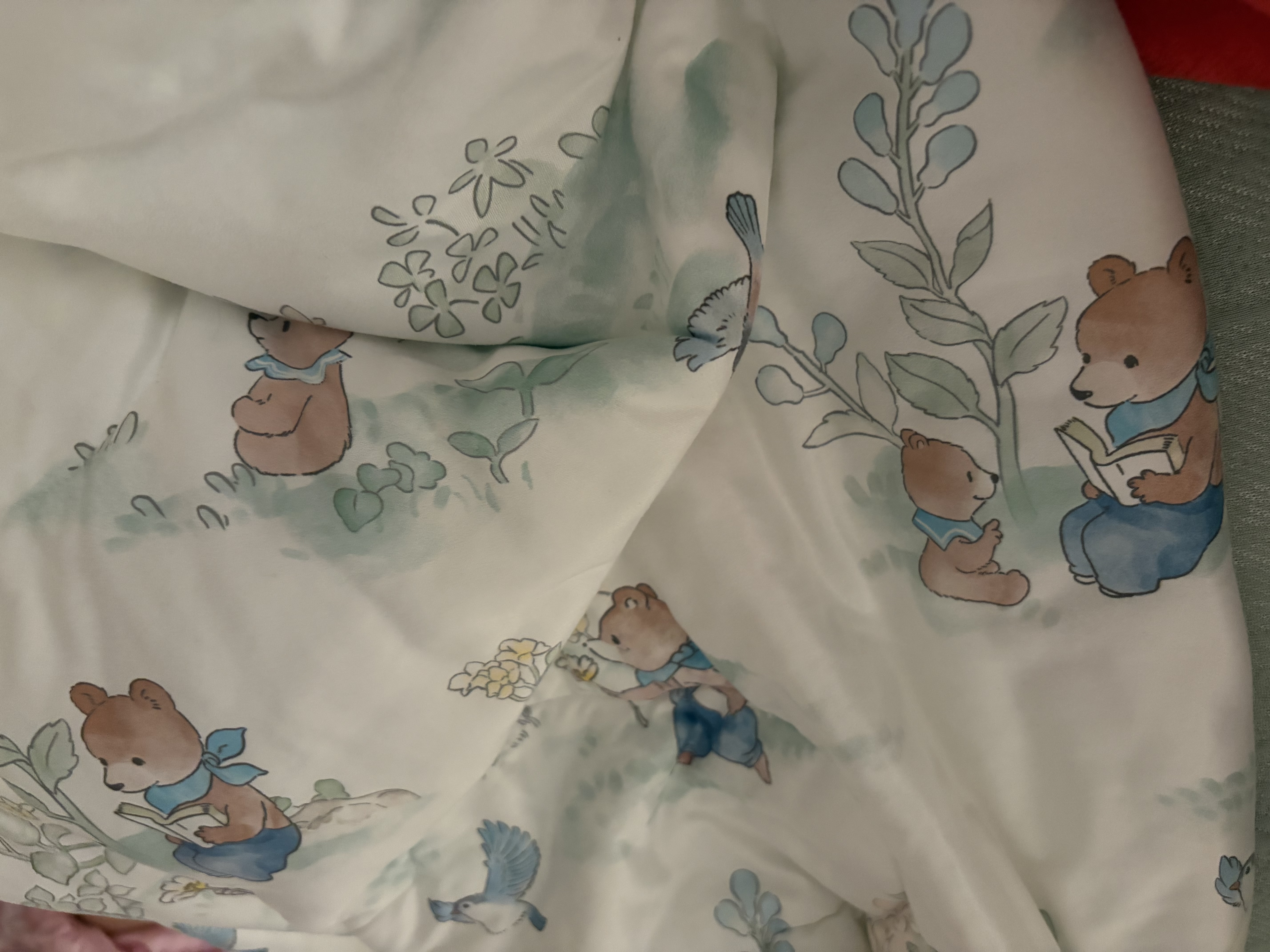 可优比（KUB）婴儿被子10A抗菌儿童夏凉被含桑蚕丝新生宝宝空调被幼儿园凉感被 【10A抗菌凉感被】-萌熊奇遇 120*150cm 实拍图