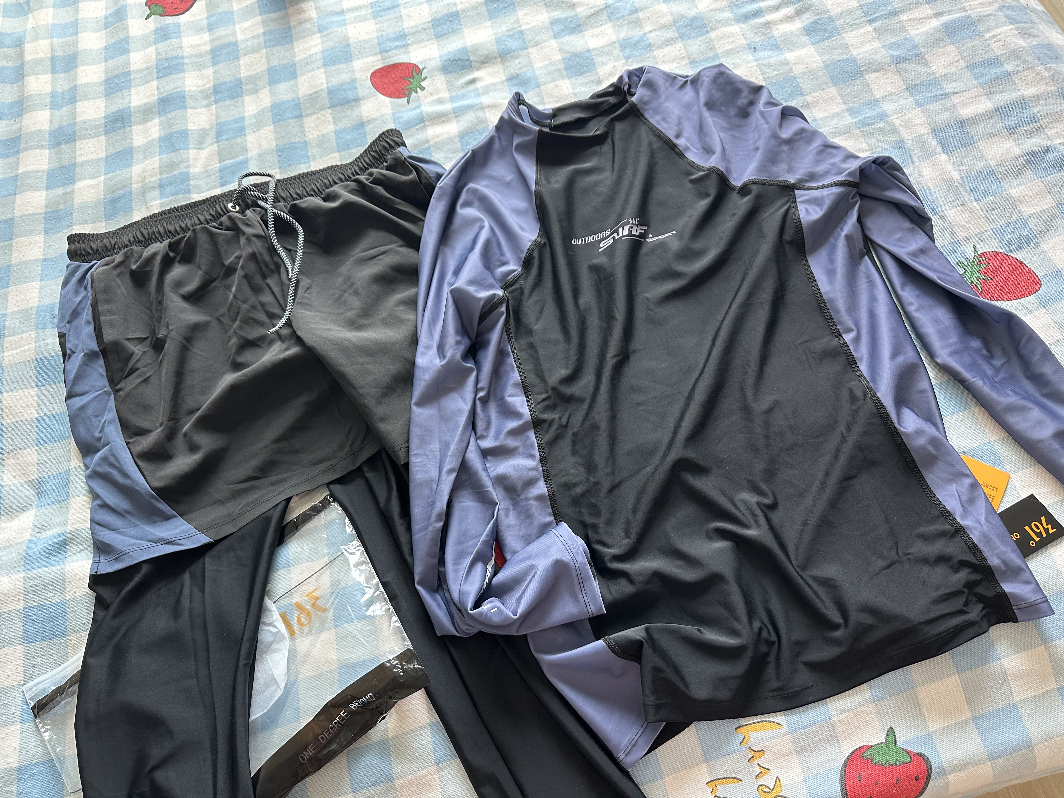 361°水母服男士泳衣套装长袖长裤防晒快干成人男冲浪装备全身浮潜水服 实拍图