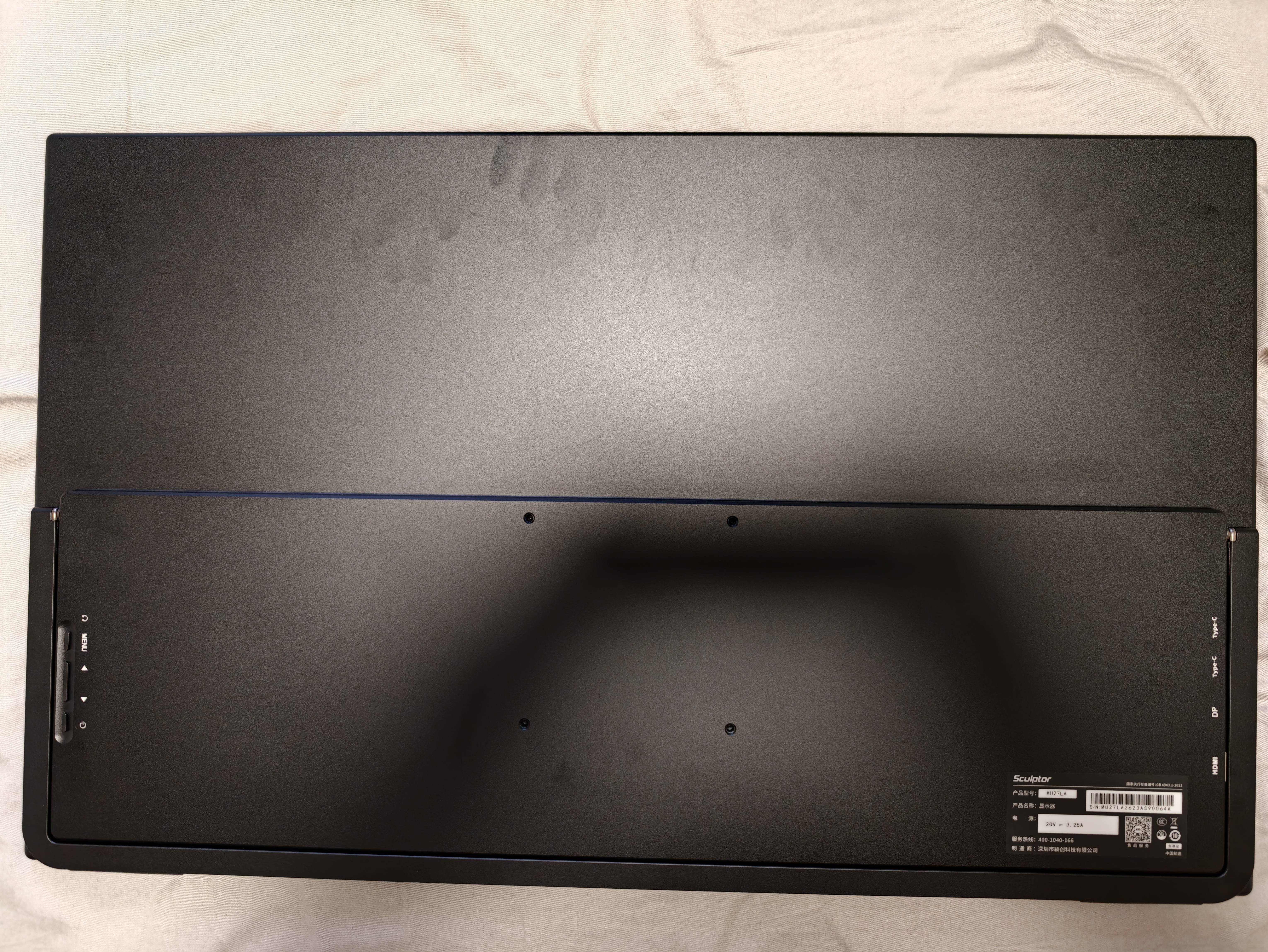 雕塑家27英寸4K 120Hz双模288Hz 100%sRGB 500nit高亮IPS屏DC调光笔记本电脑电竞显示器Type-c接口MU27LA 实拍图