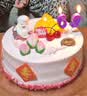 元祖（GANSO）8号蟠桃祝寿鲜奶蛋糕800g 生日蛋糕同城配送 动物奶油网红卡通 实拍图