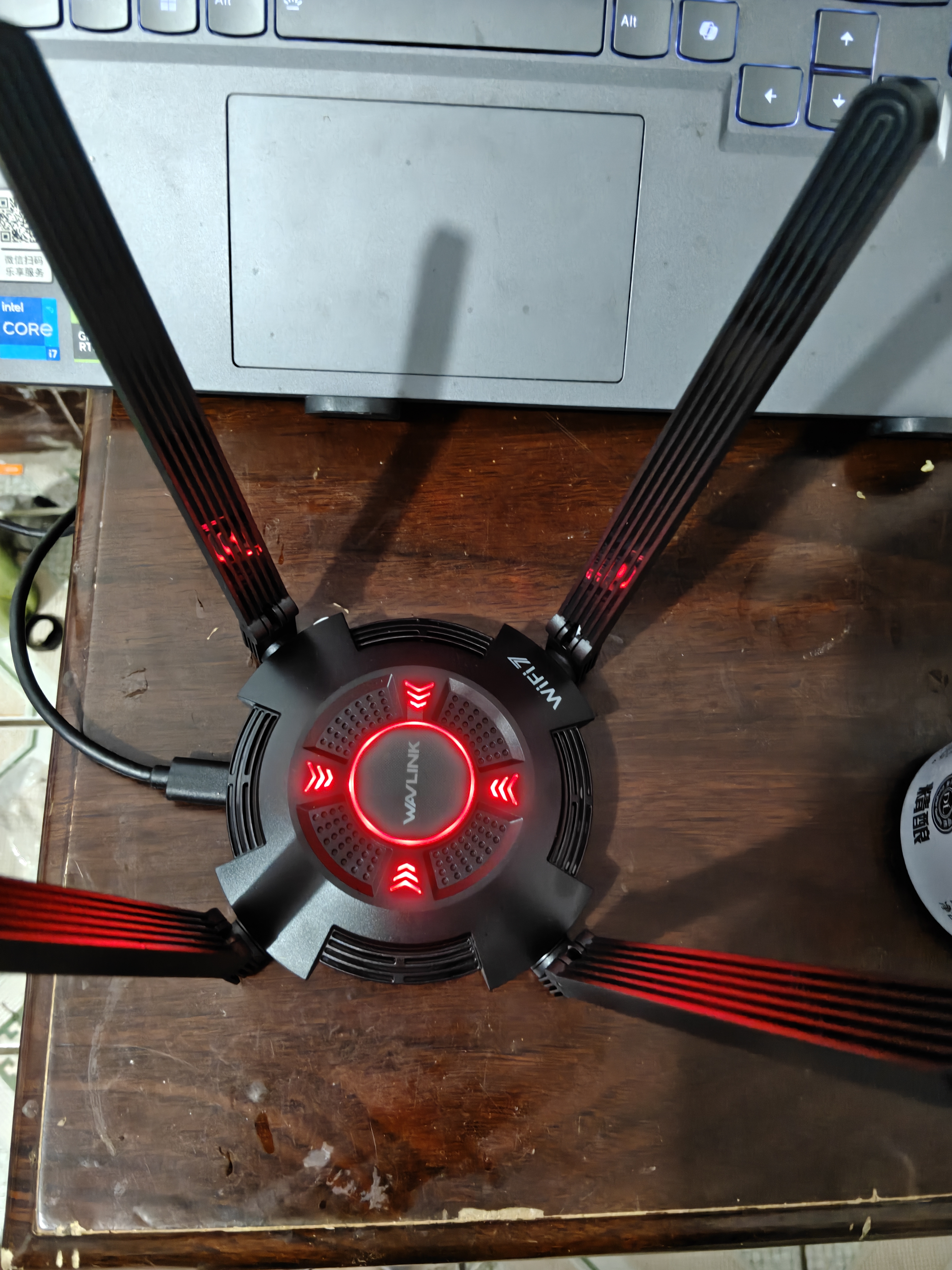 睿因（Wavlink）USB千兆无线网卡电竞WIFI7免驱BE6500三频5G台式机专用电脑主机笔记本网络发射wifi接收器Ultra 3 实拍图