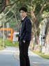 罗蒙外套男秋季商务男士翻领行政夹克上衣干部厅局风爸爸装i8藏青XL 实拍图
