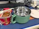 美厨（MAXCOOK）304不锈钢泡面碗 学生饭盒餐杯泡面杯1200ML 牛油果绿MCFT0087 实拍图
