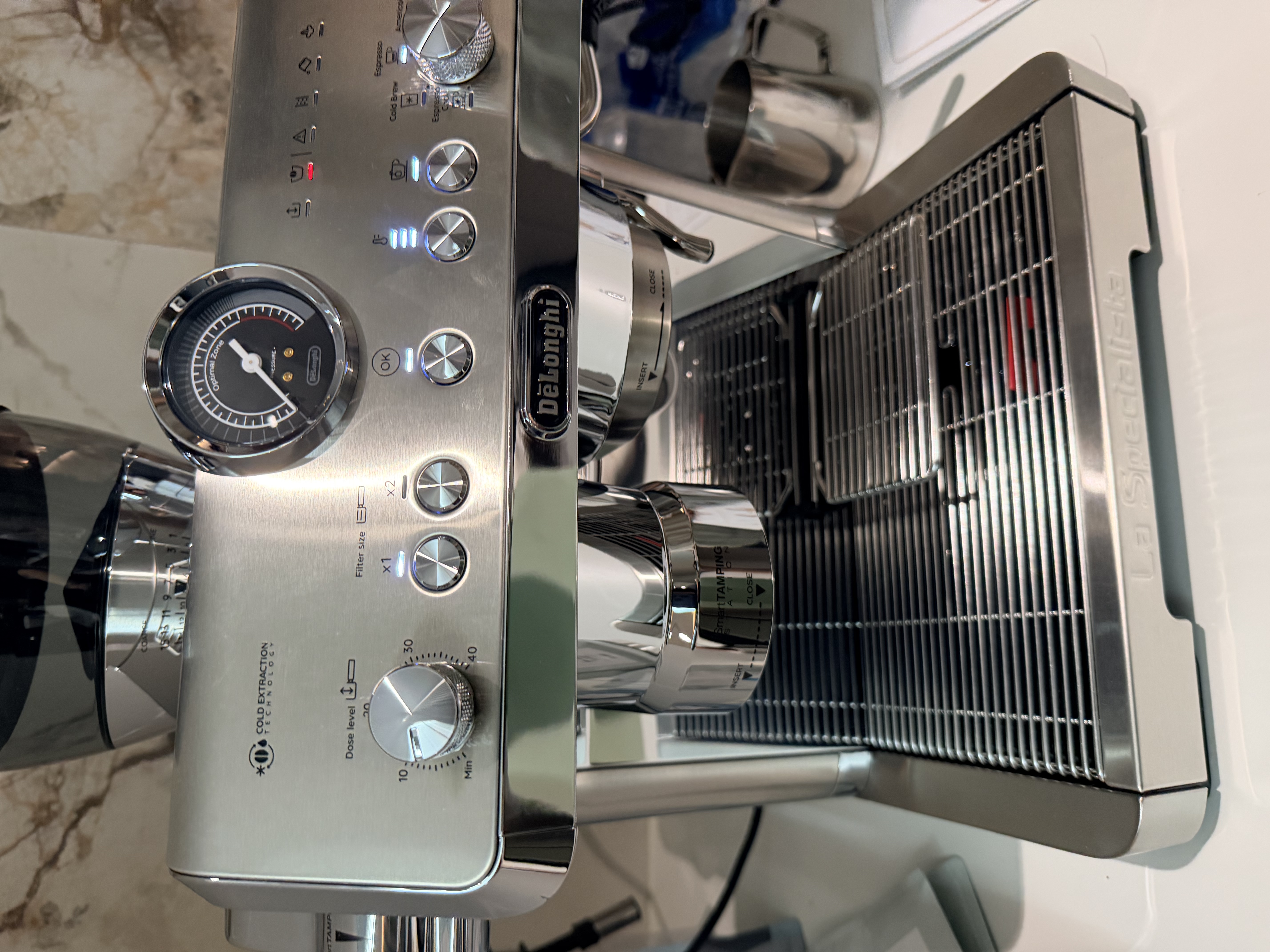 德龙（Delonghi）19Bar泵压意式半自动咖啡机EC9555家用冷萃智能压粉自动感应研磨一体 专业拉花系统 EC9555升级版 实拍图