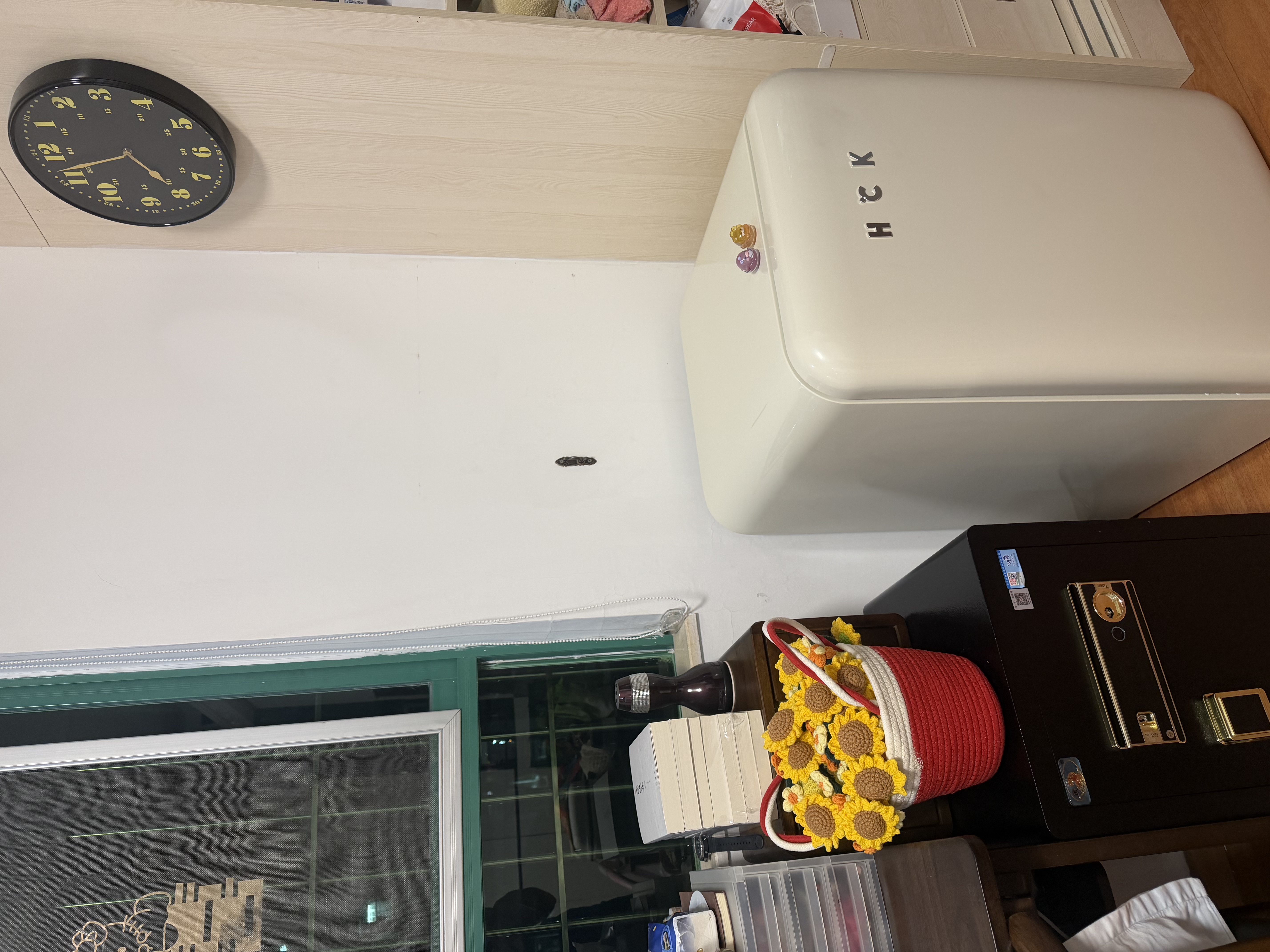 HCK哈士奇小吐司107升单门复古家用客厅迷你冰箱节能纤薄冷藏冷冻一体BC-130RDC奶茶色 实拍图