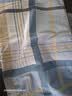 无印良品100%纯棉四件套床上用品全棉抑菌AB版双面床单被套200*230cm1.5/1.8米床 英伦蓝格 实拍图