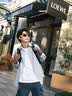 NEW OR MODE长袖衬衫男士宽松竖条纹休闲上衣外套潮牌cityboy港风日系衬衣男 浅蓝色 XL 身高175-180cm体重140-155斤 实拍图