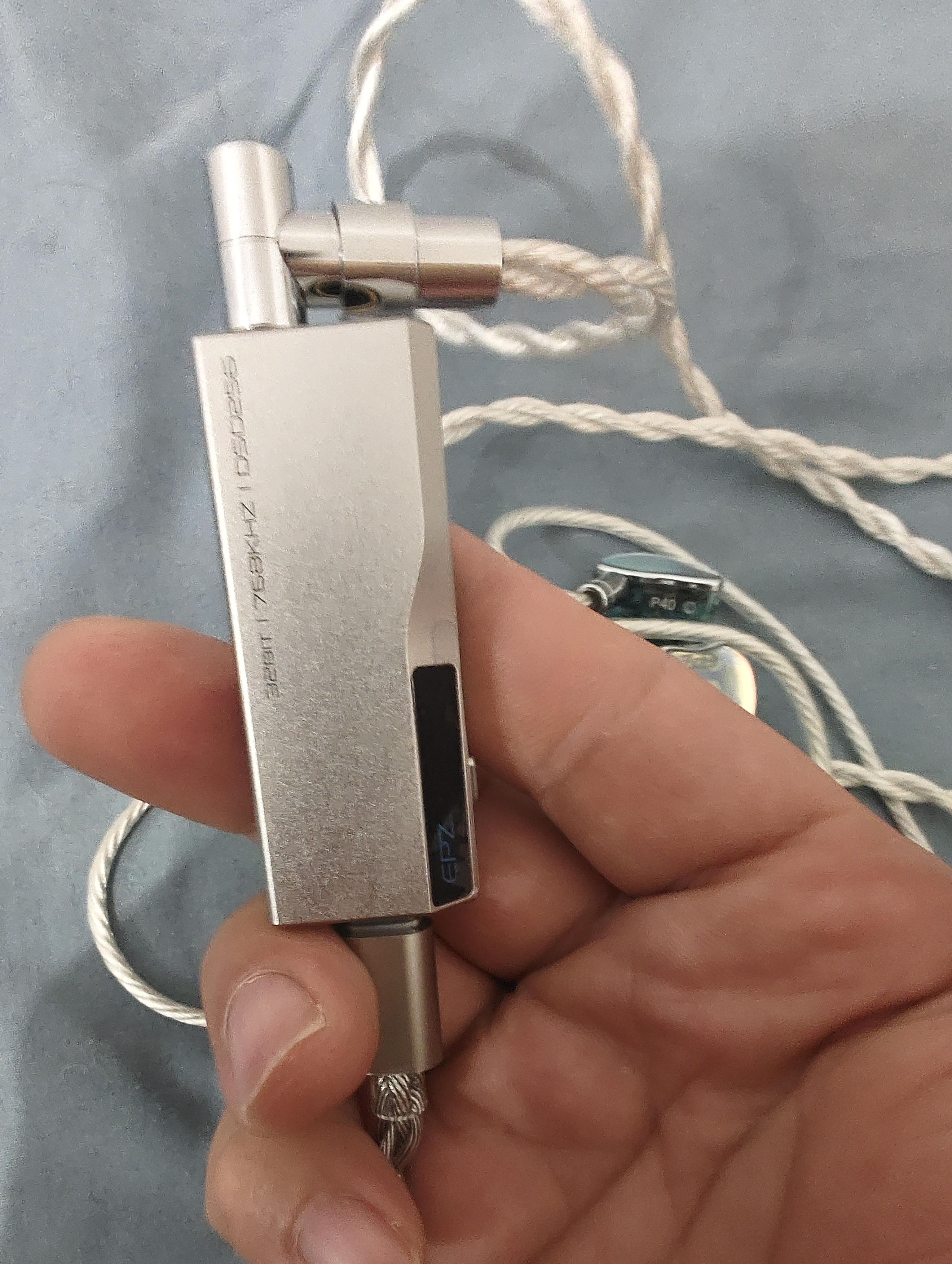 EPZTP55【下单送背夹】旗舰级解码器 便携式音频 功放解码耳放 HIFI播放器小尾巴3.5/4.4游戏声卡 【京东仓】陨石钛 10段调音【TYPE-C直插版】 实拍图