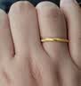 中国珠宝莫比乌斯环黄金戒指女999足金开口戒生日礼物送女朋友老婆 金重约1.8g【足金戒指】 实拍图
